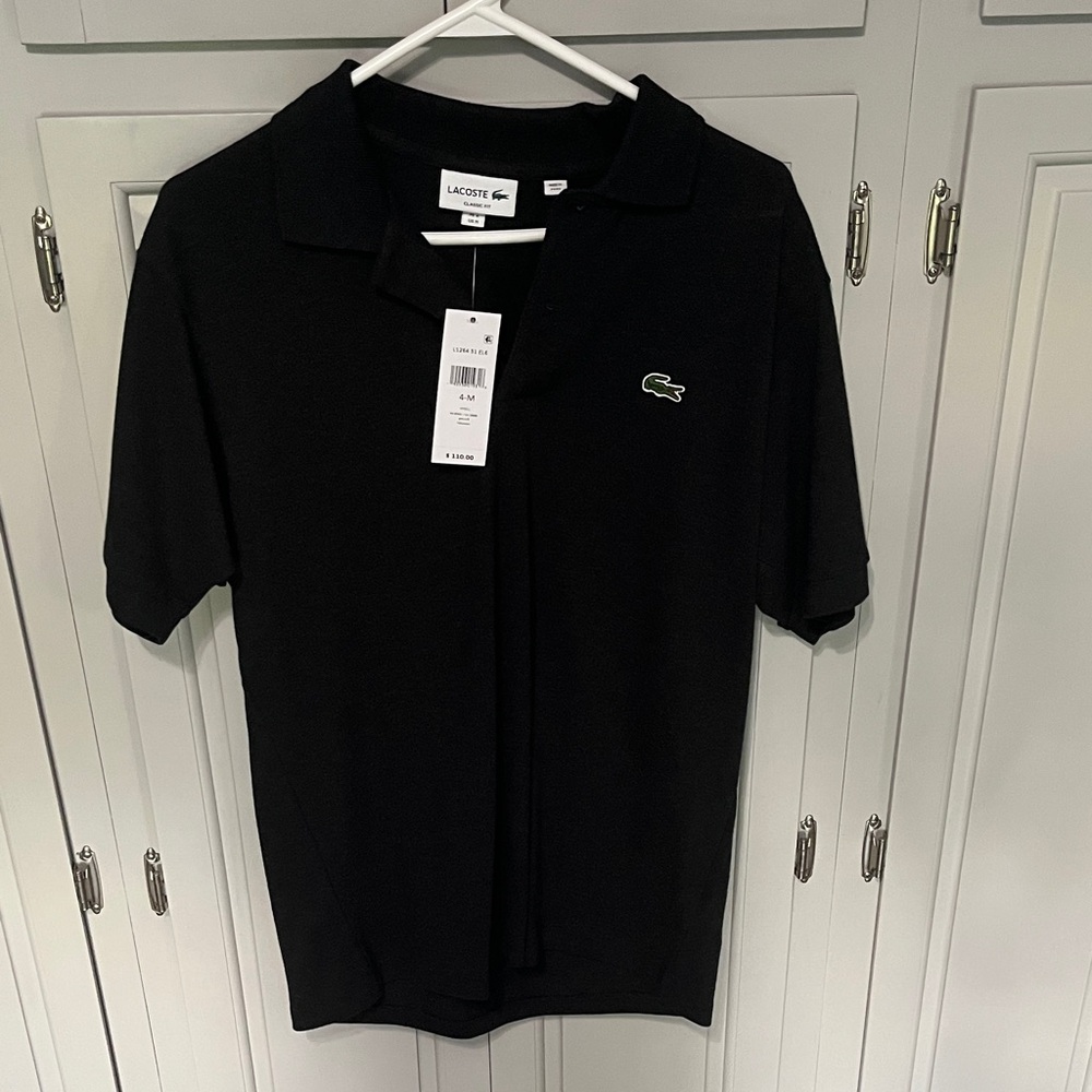 NEW Men’s Lacoste Dark Polo with Green Logo m-4